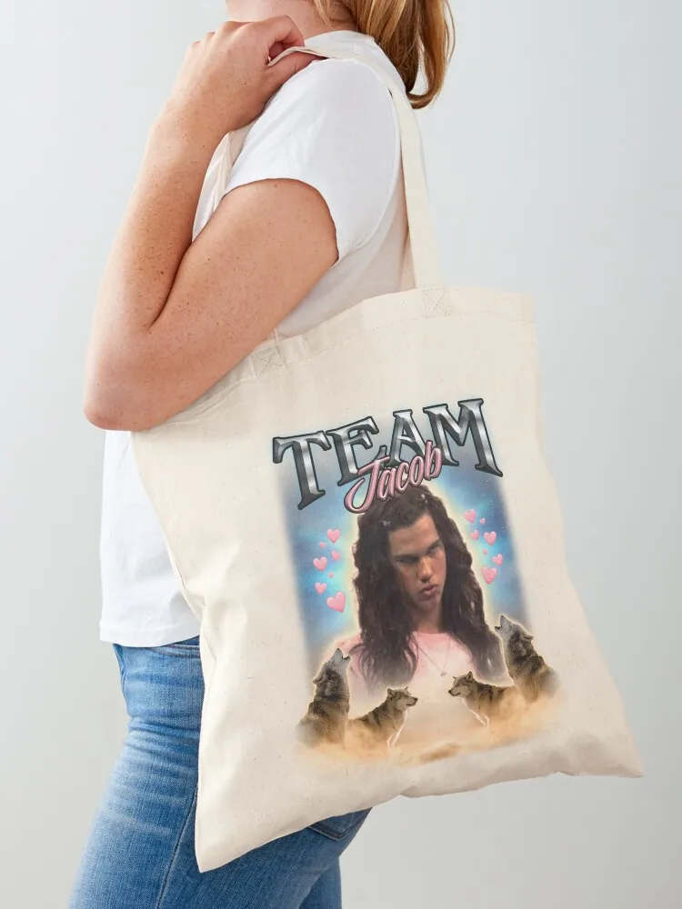Team Jacob Cursed Fan Collage Tote Bag tote bag men's Women's shopper bag Women's bags
