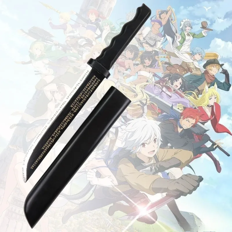 Campana Katana de 16 pulgadas/41cm, daga de Anime DanMachi Hestia, espada, accesorio de Cosplay, cuchillo Ninja de madera, espada samurái Katana japonesa de tamaño Real