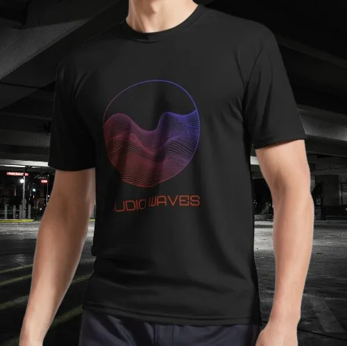 Audio waves logo Active T-Shirt Funny Size S to 5XL