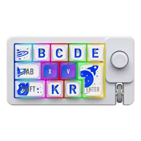 Backlit Wireless Mechanical keyboard Programmer 12Keys Custom Function Bluetooth/USB/Wired/ Keyboard for Mac Computer Windows