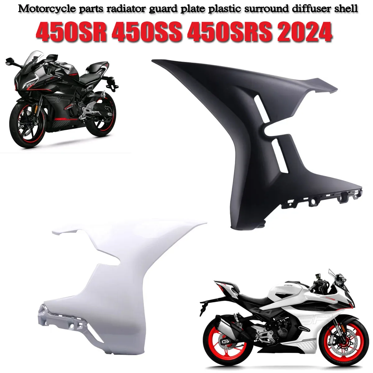 

Radiator left right protective panels decorative panel cover outer Fit For CFMOTO 450SR 450SRS 450SS CF450-6-9 2024