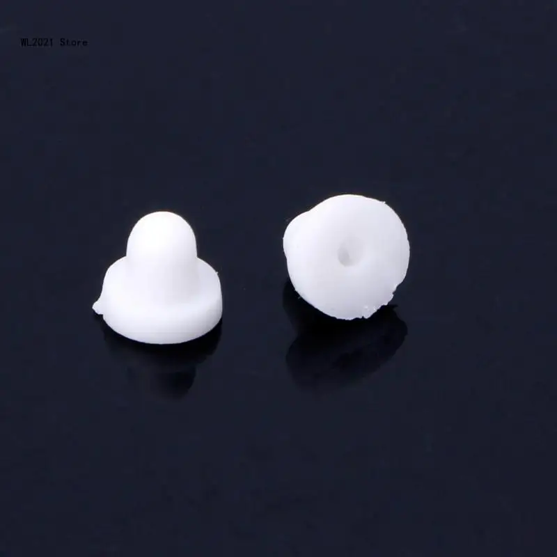 White Soft Silicone Anti-Pain Ear Clip Pad Earrings Backs Stopper Accessories DIY Ear Jewelry Findings Components