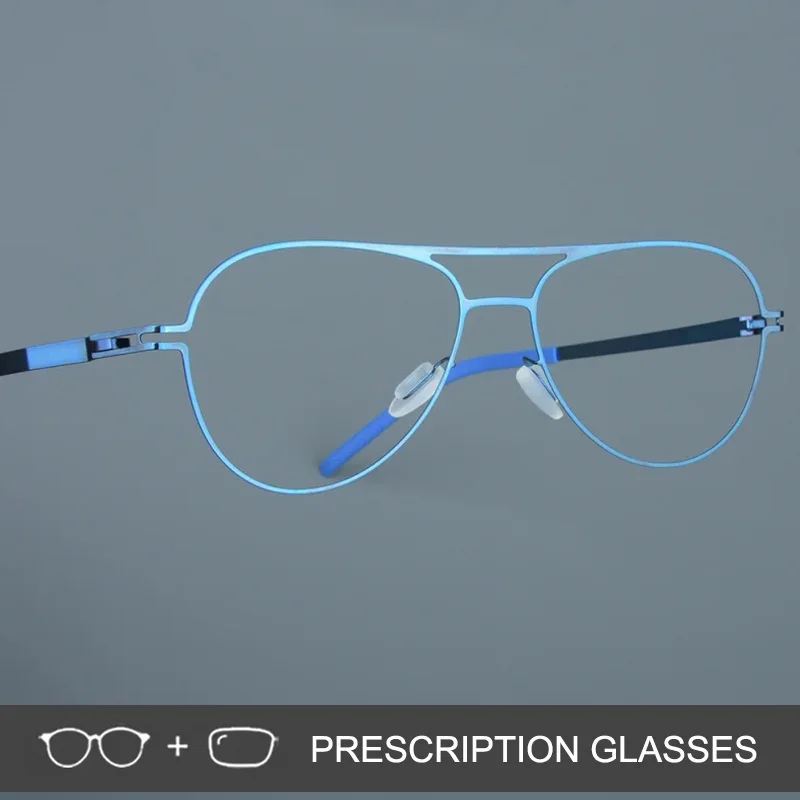 Brand Design Screwless Oval Glasses Frame Men Women Pilot Optical Eyeglasses Prescription Spectacles Ultralight Colour Eyewear