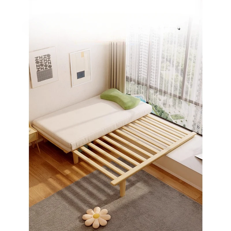 

bay window sofa bed dual-purpose connecting splicing bed small apartment children's study telescopic pulling foldable transforma