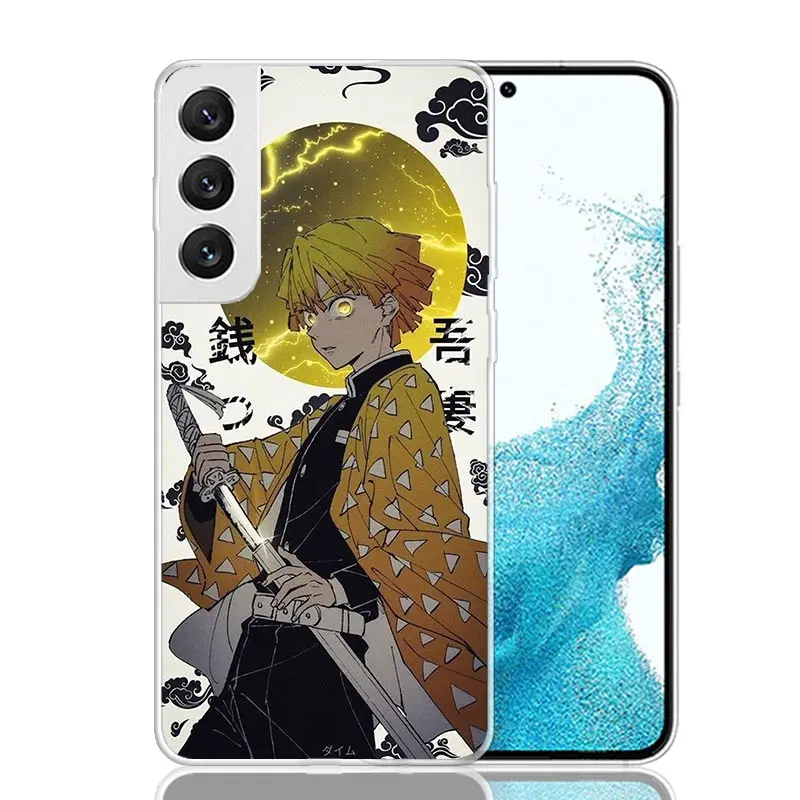 Demon Slayer Agatsuma Zenitsu Phone Case For Samsung Galaxy S24 S23 S22 S21 S20 Ultra S20 FE S10 Plus S9 S8 + Fundas Cover Coque