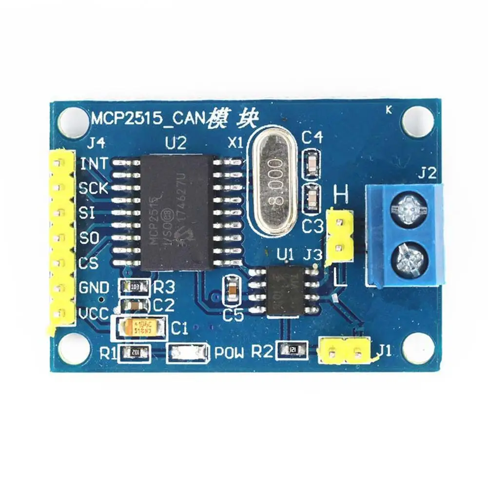 Carte technique LilBus MCP2515, récepteur éventuelles I TJA1050, contrôleur ARM 51 MCU