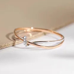 CAOSHI Simple Designed Rings for Women Charming Cubic Zirconia Rose Gold Color Aesthetic Wedding Engagement  Accessories Jewelry
