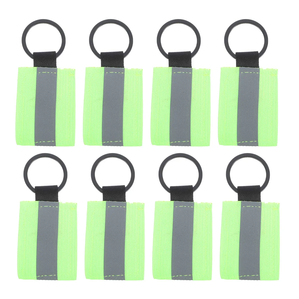 

8pcs Reflective Keychain Tags High Visibility Detachable For Backpacks Bags Purses Strollers Adults Lightweight Durable