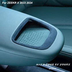 For ZEEKR X 2023 2024 2025 Central Control Wireless Charging Frame Suede Protection Decorative Sticker  Interior Accessories