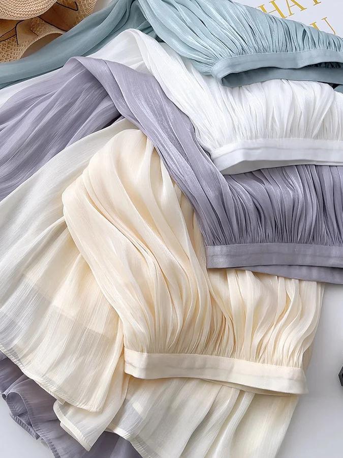 Falda de Cintura Alta para Mujer, Corte A, Ajustada, de Poliéster, con Diseño Decorativo 3D, Modelo Delgado de Verano