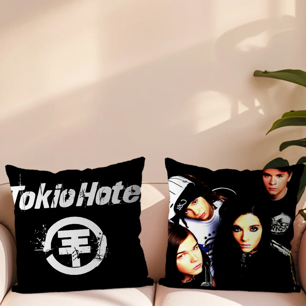 Tokio Hotel Band Pillow Case For Sofa Bedroom Living Room Office Bedside Table Backrest Cushion Printing Square