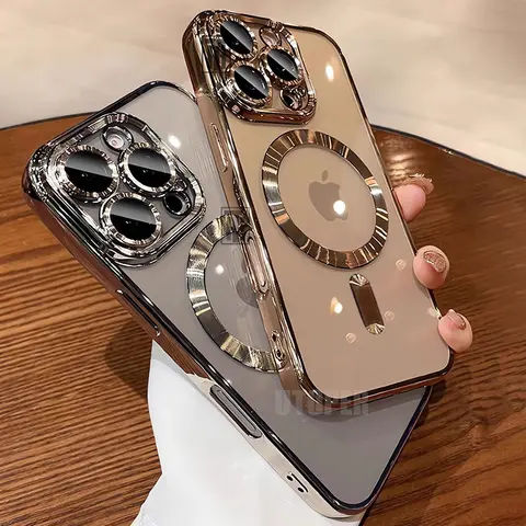 Officiellt Desert Gold-telefonskal för iPhone 17 Air 16 15 14 13 12 11 Pro Max Plus, genomskinligt Magsafe-magnetiskt linsskydd, mjukt fodral 10 best sales lv-fodral - №6