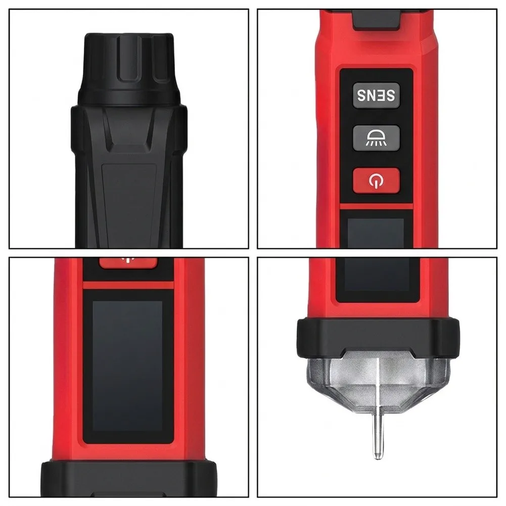 Non-Contact Voltage Tester HT102B Dual Color Backlit Display, 12-1000V/70-1000V Sensitivity With Auto Shutdown