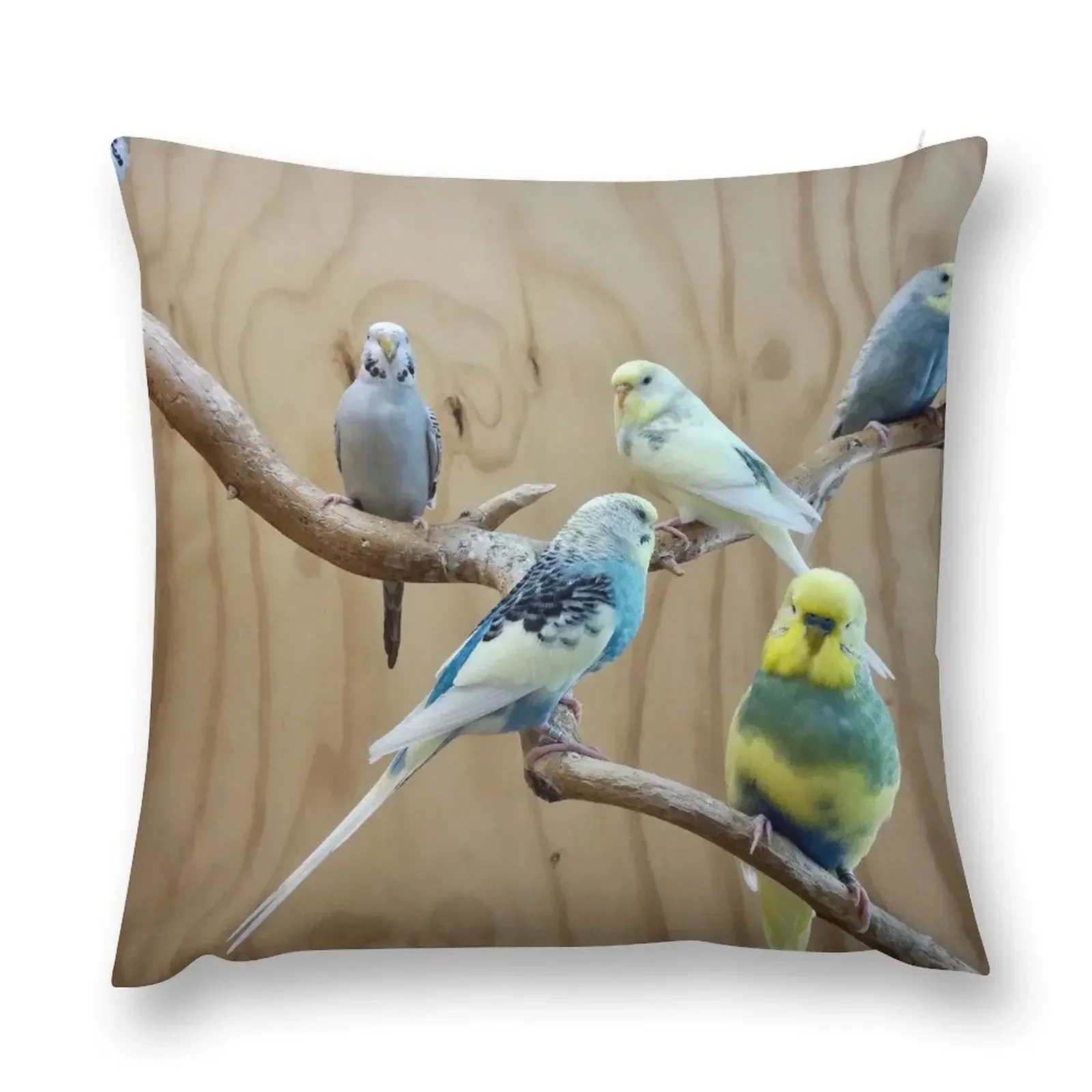 

Budgies Throw Pillow Pillow Case Christmas home decor items pillow