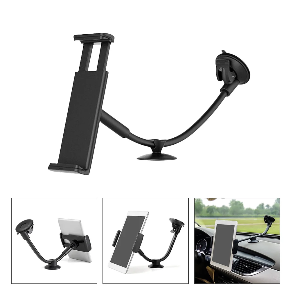 Stand for Tablet Car Holder Phone Mount Long Pole Rack Adjustable Silica Gel Cell