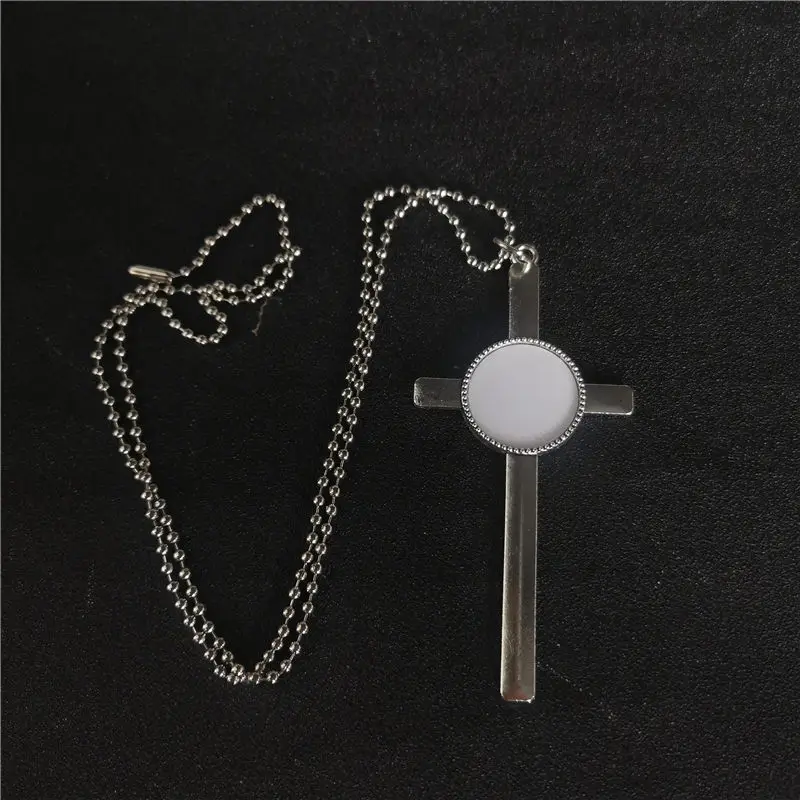 sublimation blank cross necklaces pendants hot transfer printing consumables 20pieces/lot new style