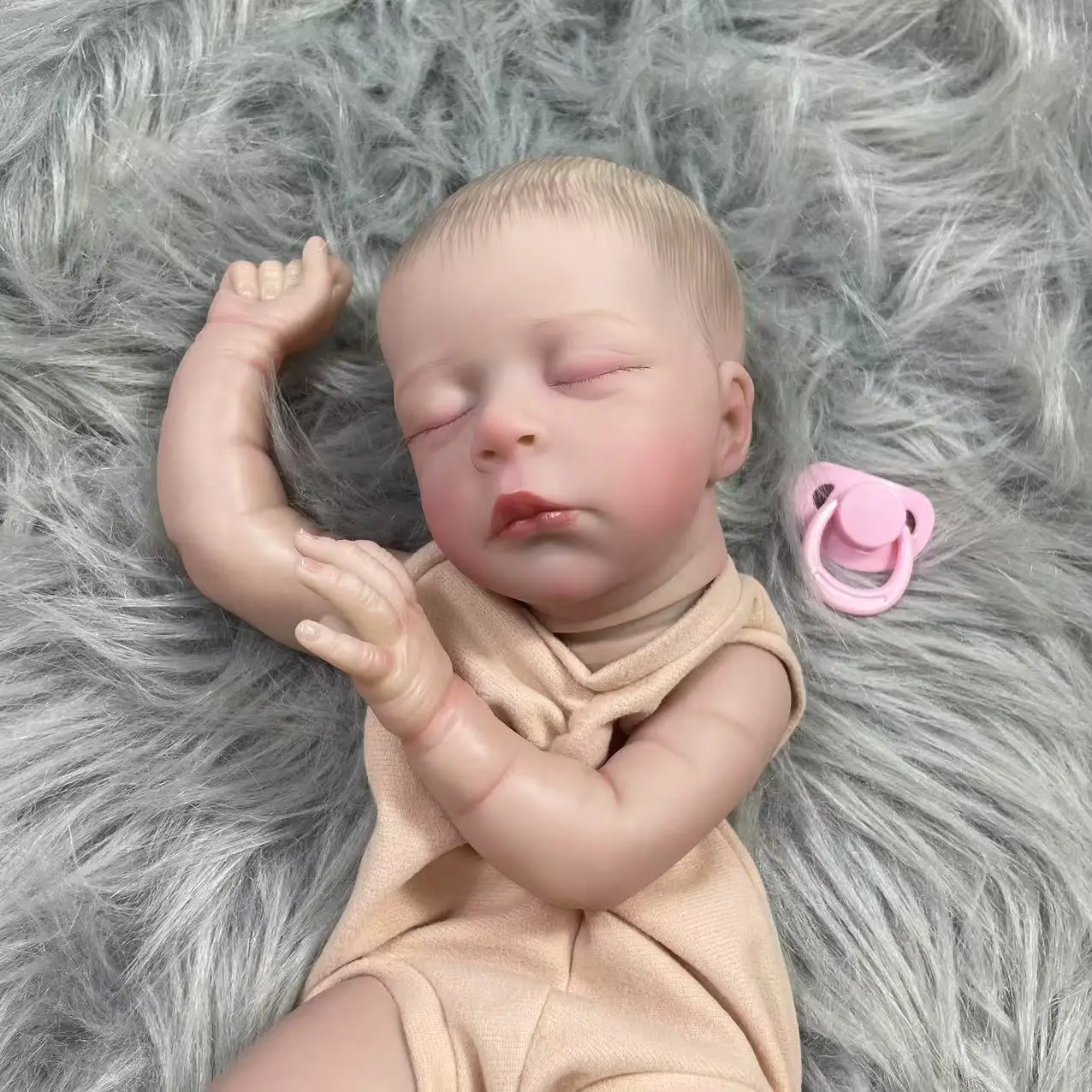 Kit de boneca bebê reborn de vinil de 20 polegadas Jude 3D pele pintada realista inacabado peças de molde de boneca recém-nascida de vinil