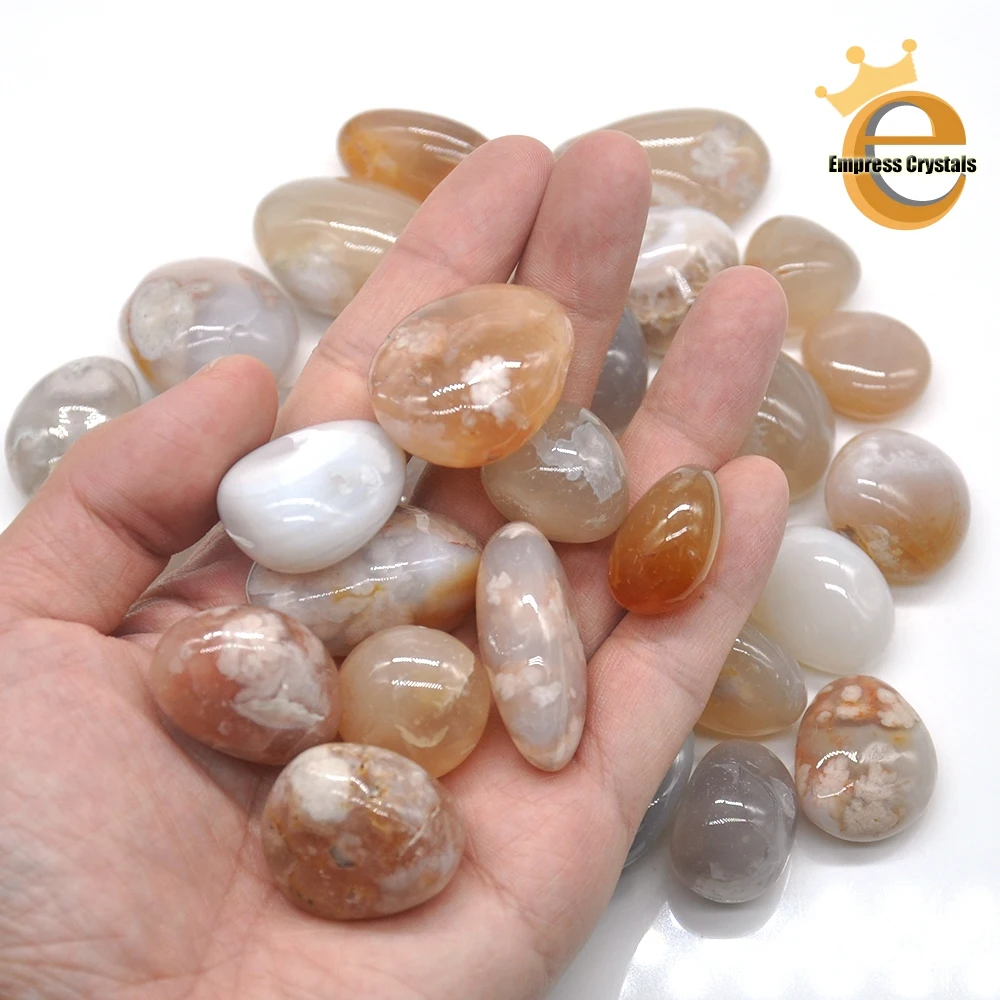 

Natural Blossom Agate Crystal Tumbled Bulk Healing Mineral Specime Gemstones Gem Raw Aquarium Decoration Gift