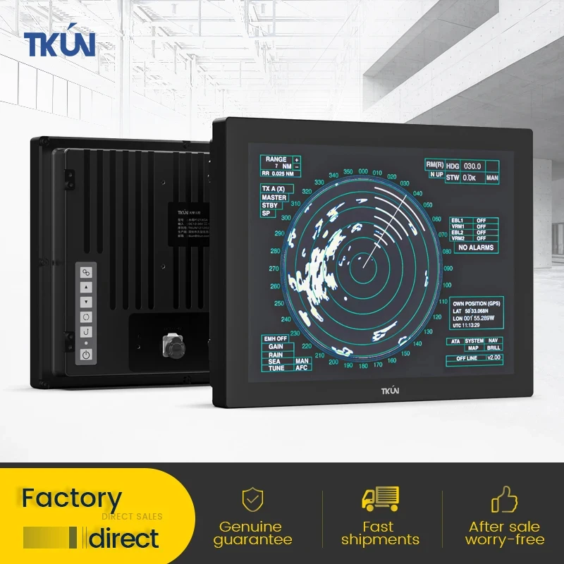 Marine vessel display equipment P121XGA-A AG+ bonded technology screen with anti-electromagnetic interference capabilities.