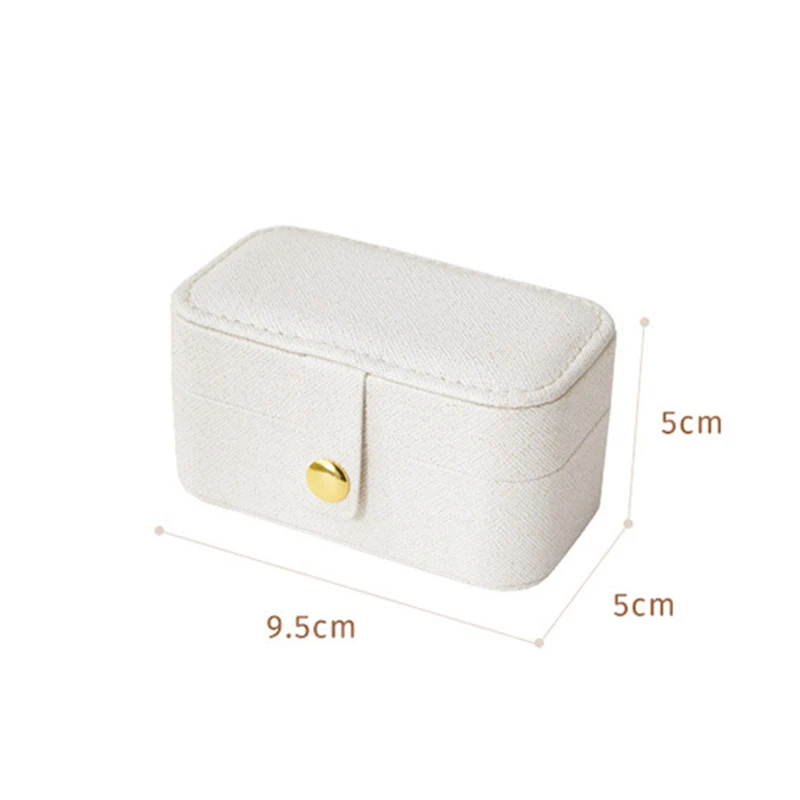 Mini Portable Jewelry Storage Box Ring Travel Earring Necklace Display Holder PU/Velvet Small Jewelry Organizer Packaging Boxes