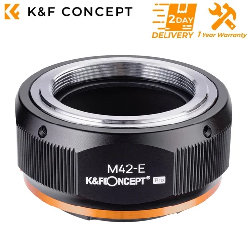 K & F Concept-Adaptador de montaje de lente de cámara M42 a E Pro para Sony a5000, a6000, a6400, A7C, A7C2, A1, A7S, A7R2, A73, A7R4, A7R5