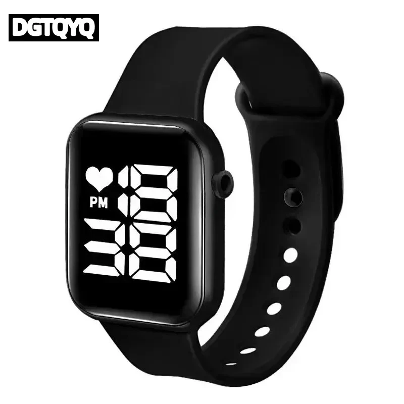 Brand Sports Electronic Watch for Women and Men Digital Watch Children Big Screen Square LED Student Wrist Watches Montre Femme
