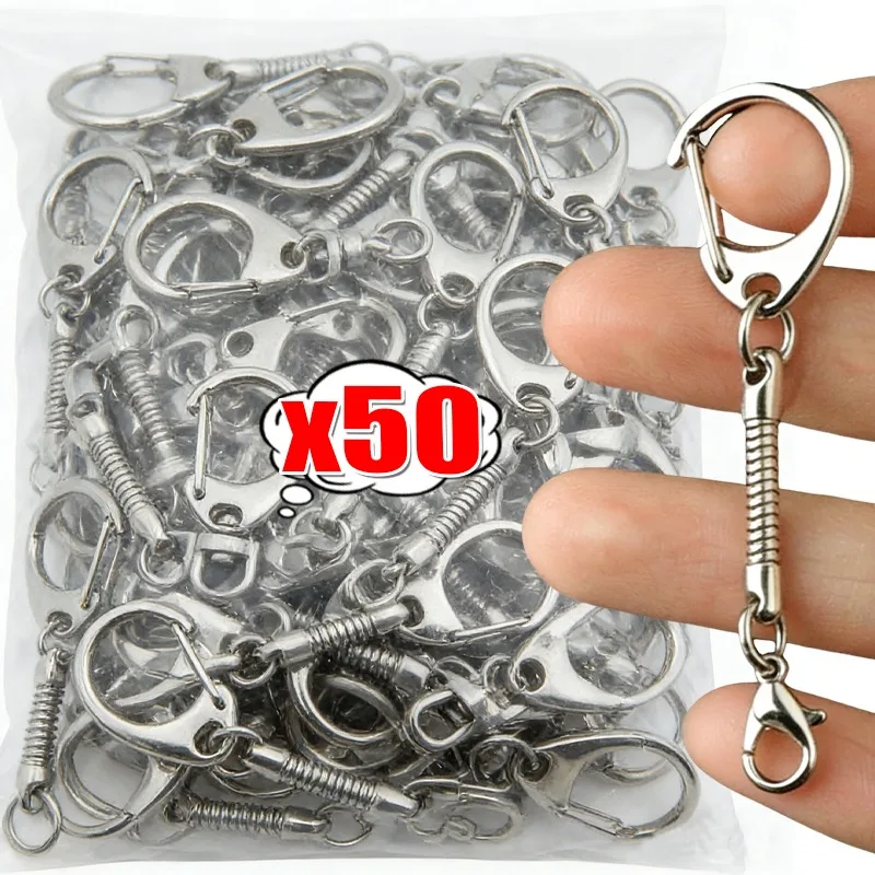 Double Hanging Head Metal Keychain Buckle