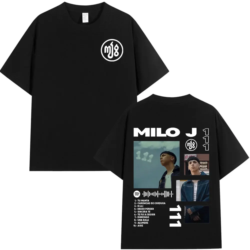 Rapper Milo J 111 Album Merch T Shirt Men Women Fashion Hip Hop T-shirt Cotton Casual Oversized Short Sleeve T-shirts Fans Gift