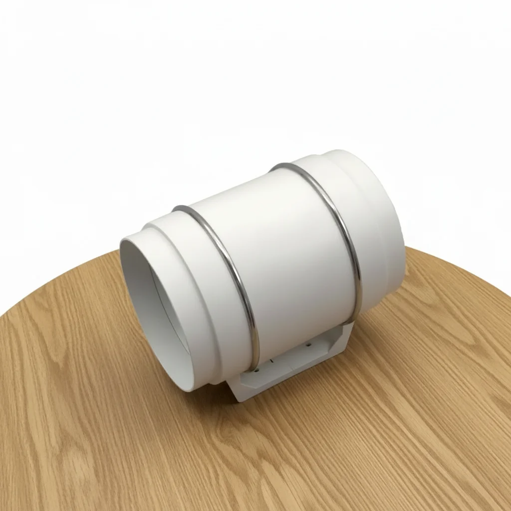 Round in Line Duct Fan Stainless silen cer Big Wind 8 Inch Hydroponics Mixed Flow Fan Ball Bearing  Blower Fan HVAC Use