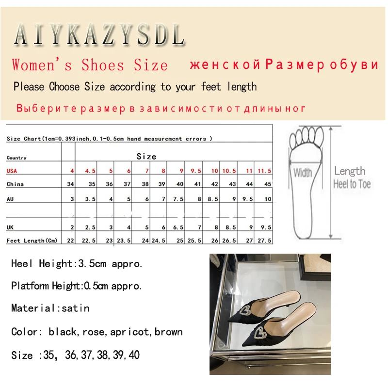 AIYKAZYSDL 2024 Patchwork Crystal Rhinestone Slippers Women Shoes Pointed Toe Butterfly Knot Sandals Kitten Low Heel Slides Rose