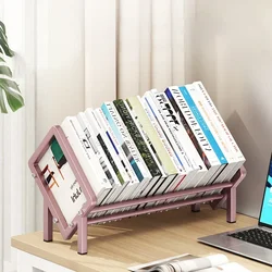 Desktop Bookshelf Tilting Carbon Steel Tabletop Bookshelf Desktop Bookcase Multifunctional Book Shelf Storage Rack 30/40/50cm