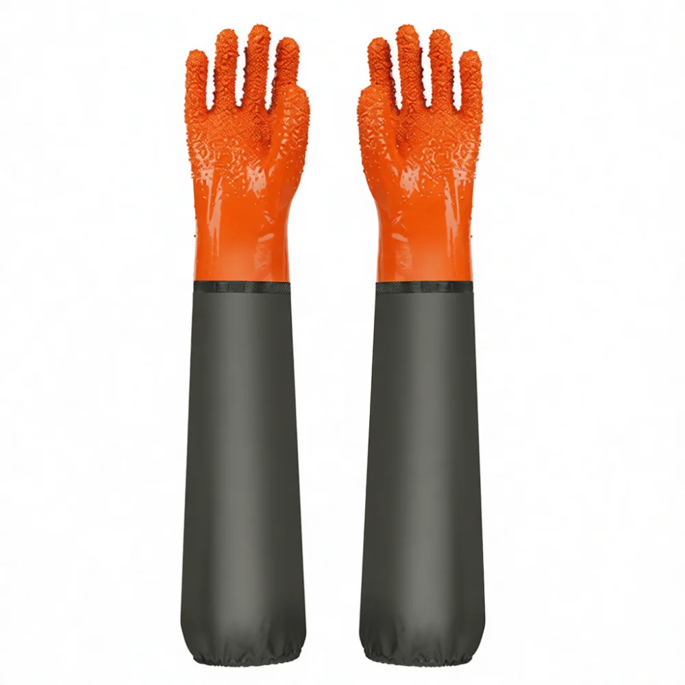 Durable Waterproof Oilproof Safety Work Gloves 70cm Extended Protective Mittens For Kitchen Cleaning Lab Industrial Use
