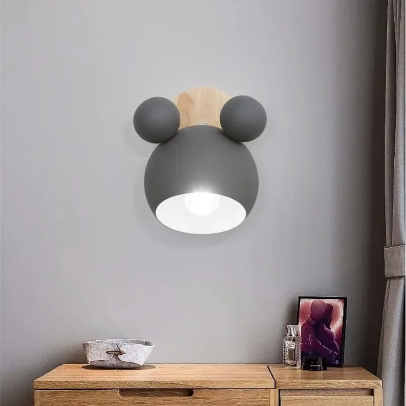 Nordic Wall Lamp Bedroom Parlor Wall Light Study Applique Murale Luminaire Simple and Lovely Children's Room Wandlamp