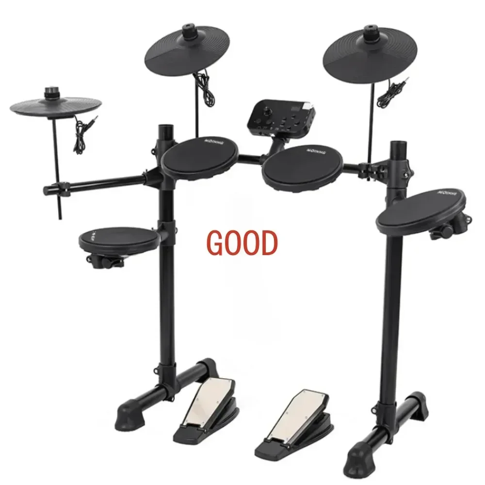

Electronic Drum Set MT10 Convenient 5-drum, 3-cymbal all-silicone Electronic Drum Kit 180 tones USB, MIDI, Headphone Interface.