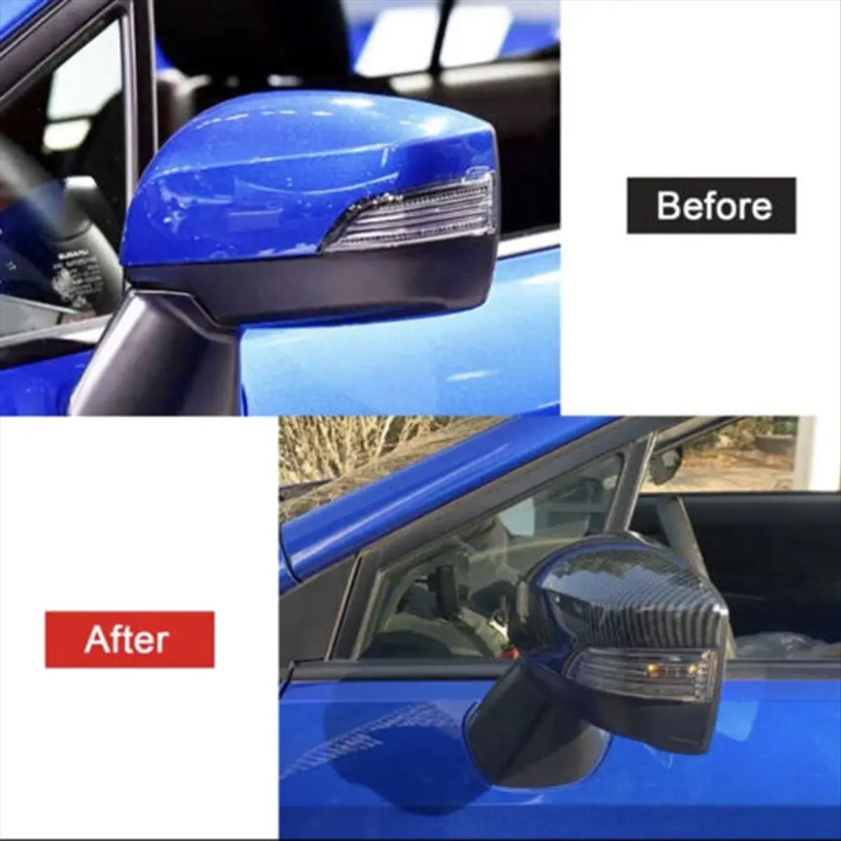 Compatible Car Rearview Mirror Cover Carbon Fiber Side Rear View Mirror Cover Caps for Levorg 2015-2021