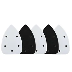 Mouse Detail Sander Interface Pad 5 Piece,Foam Sponge Cushion Pad 5 Holes Hook and Loop Triangle Backing Plate for Sanding Disc