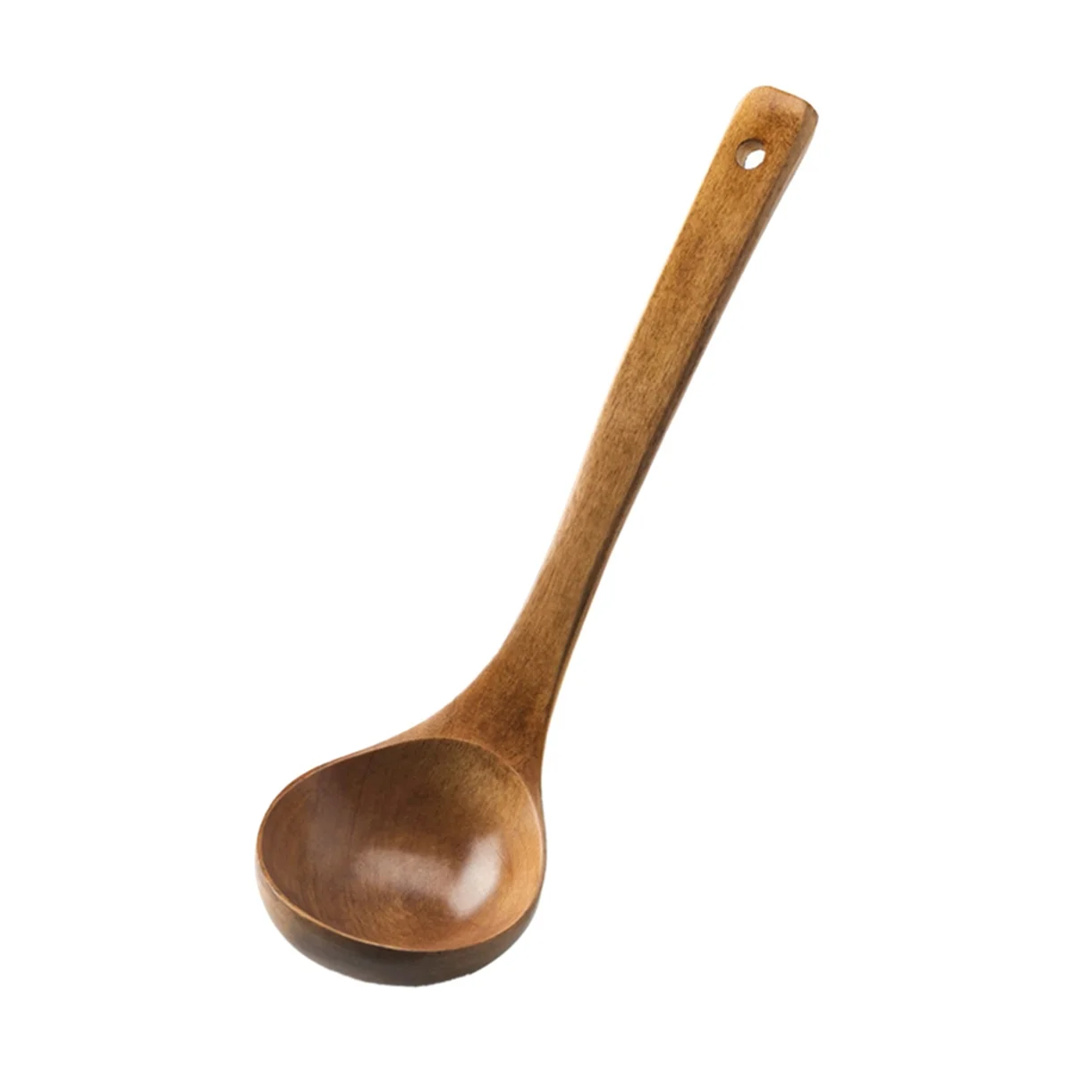 1PC Wooden Large Capacity Soup Spoon Kitchen Use A Spoon to Handle High Temperature Cooking Convenient and Durable B