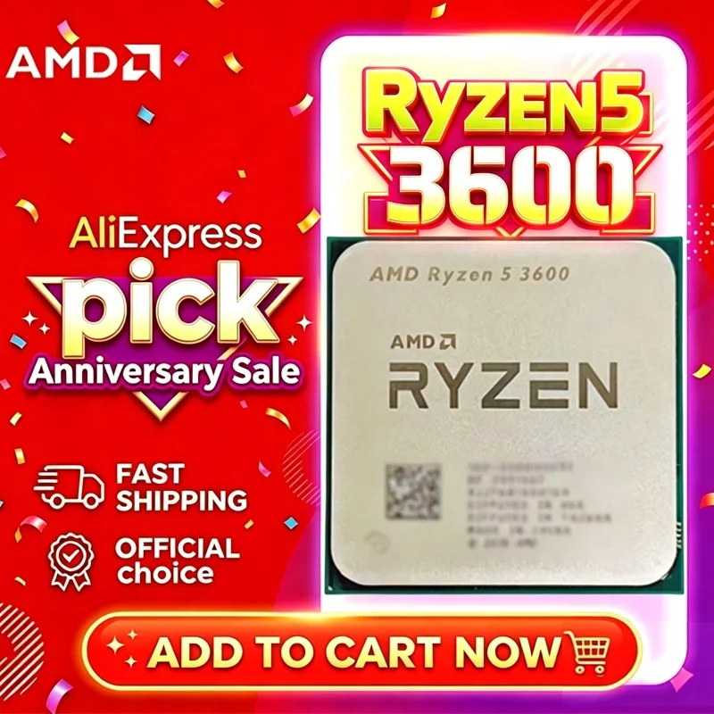 Процессор AMD R5 3600 с архитектурой Matisse, поддержка PCIe 4.0 и DDR4, для бюджетных игровых ПК, мультизадачности и ви