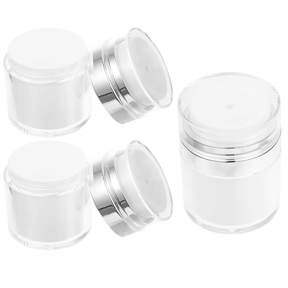 

3 Pcs Buttercream Eye Bottle Sub Boxes 7x53x53cm Portable Lotion Bottles White Travel Sample Containers Refillable