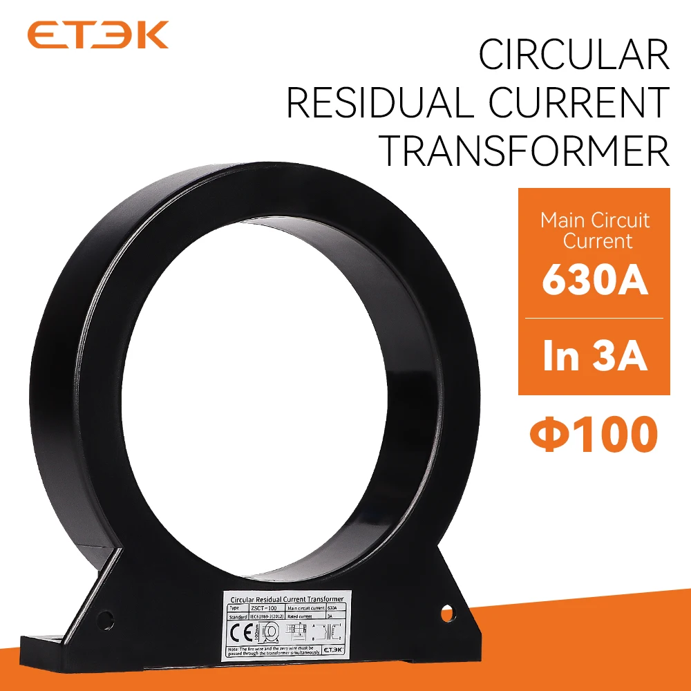Zero Sequence Current Transformer High Current CT 3A Ratio Zero Phase Current Detection Leakage Protection MAX 630A-2000A ZSCT