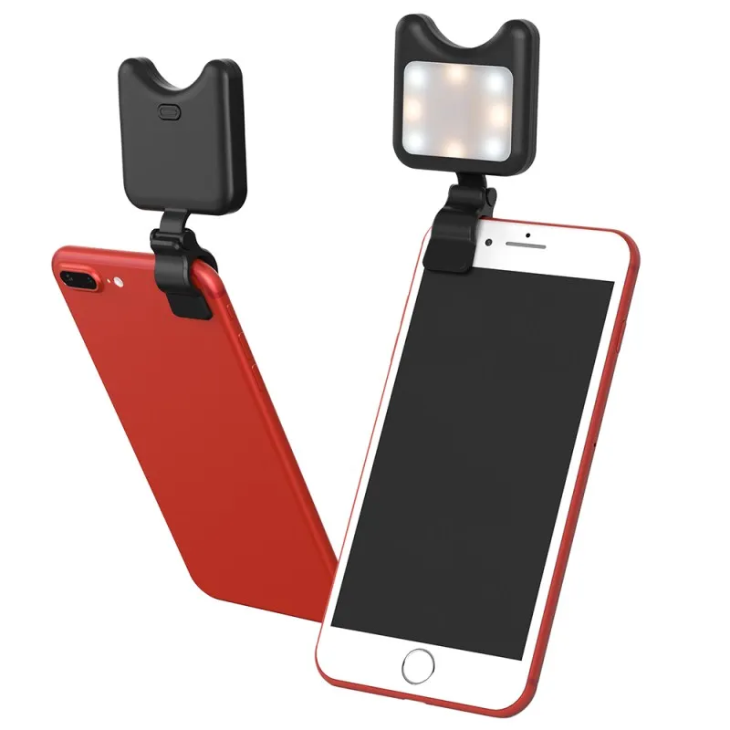 APEXEL Universal LED Selfie Flash Light Clip-on Portable Rechargeable 9 Levels Flash Led Light for iPhone Samsung Huawei Tablet