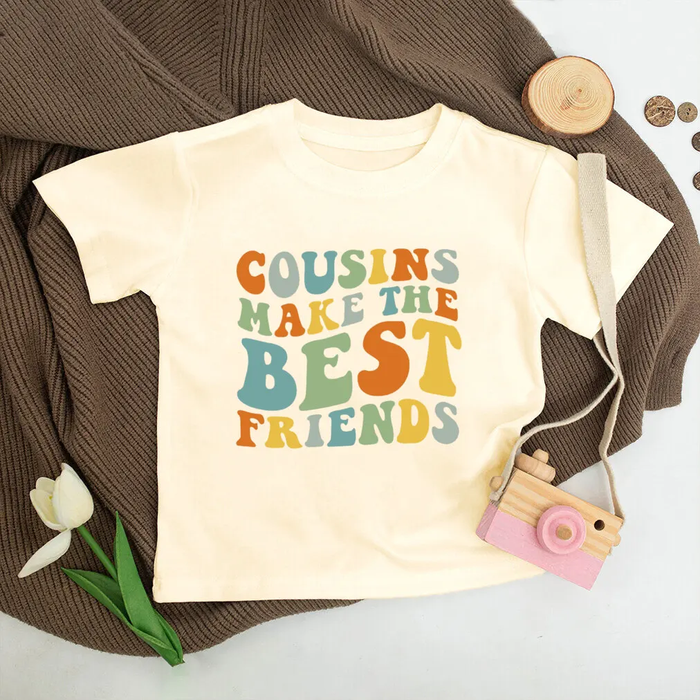 Camiseta infantil Cousins Make The Best Friends – Estampada manga corta