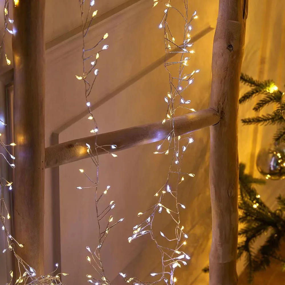 USB remote 8 function silver wire LED string Christmas wedding festive decoration wreath firecracker light wheat ear light 3M-5