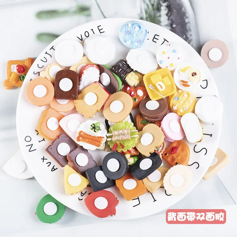 10 Pcs Simulation Stereoscopic Food Toys Random Mixed Doll House Decoration Phone Case DIY Hair Card Ornament Accessories