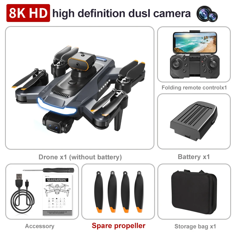 A14 Brushless Remote Control Drone Optical Flow Positioning and Obstacle Avoidance HD Ultra Long Range Toy Aircraft