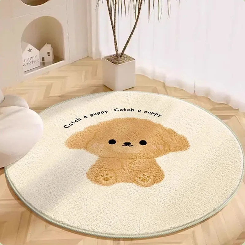 

Aesthetic Sofa Carpet Luxury Baby Kitchen Aesthetic Vintage Korean Style Round Rugs Living Room Dywan Do Salonu Home Supplies