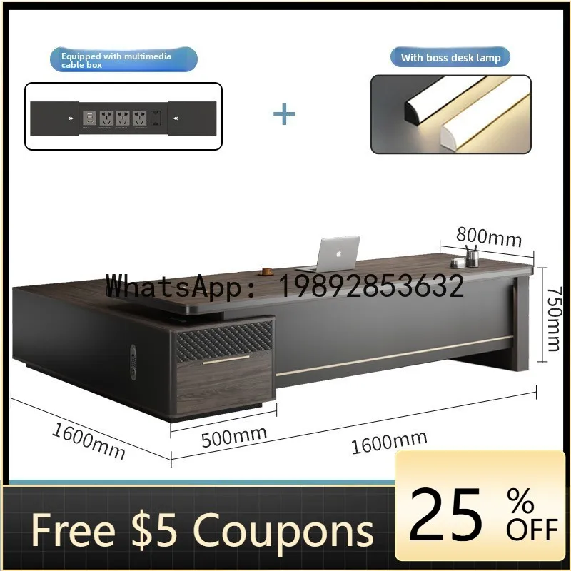 

Z5 High-end Office Manager Desk and Chair Set Simple Modern Executive Desk Furniture