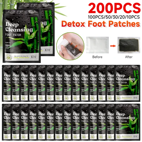 Parches de desintoxicación para pies, almohadilla para el cuidado de los pies, para aliviar el estrés, sueño profundo, Desintoxicación de toxinas de la piel del pie, 10-200 piezas