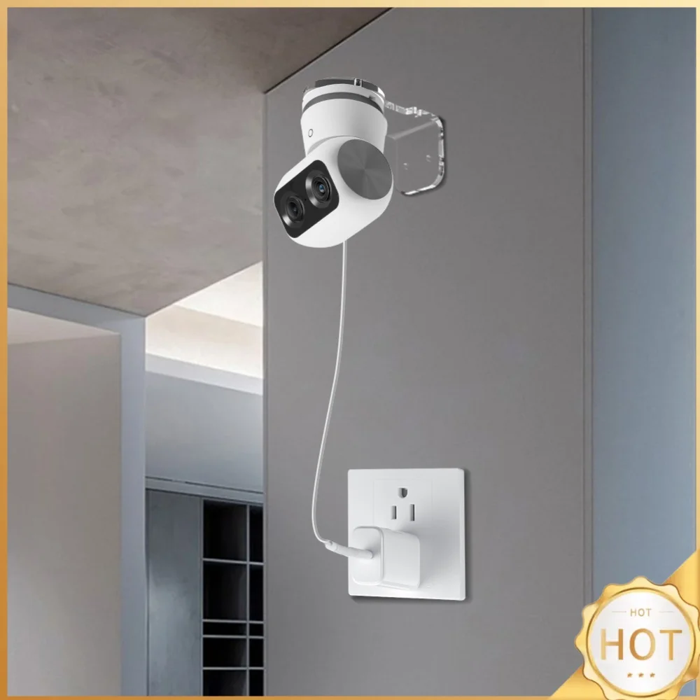 Wall Mount Camera Holder Bracket Acrylic Bracket No Drill/Drilling Install Stable Mounting Kit for Indoor Cam S350