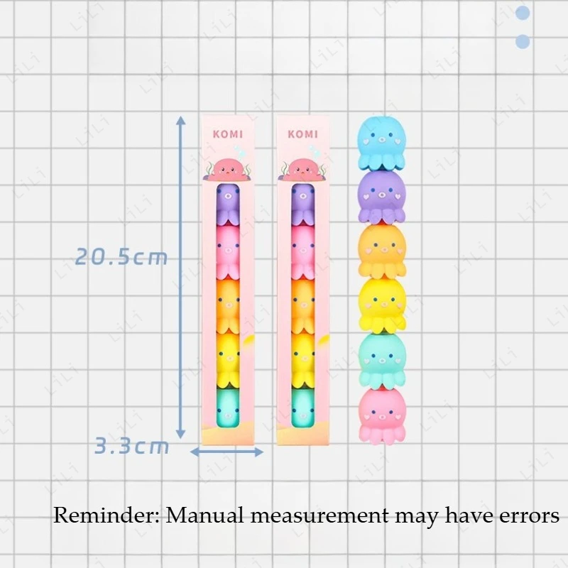 Divertente evidenziatore con giunture in stile cartone animato, regalo per bambini, pennarello a colori, zampa di gatto/fiore/polpo/cuore/orso, stili multipli